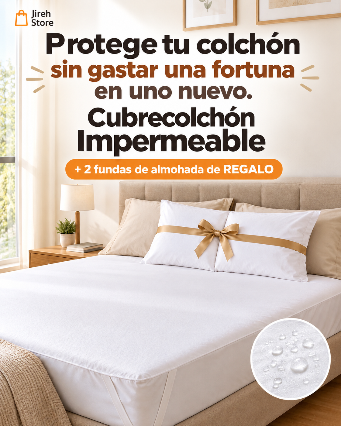 ✅ Cubrecolchón Impermeable y Lavable con Elástico ✨