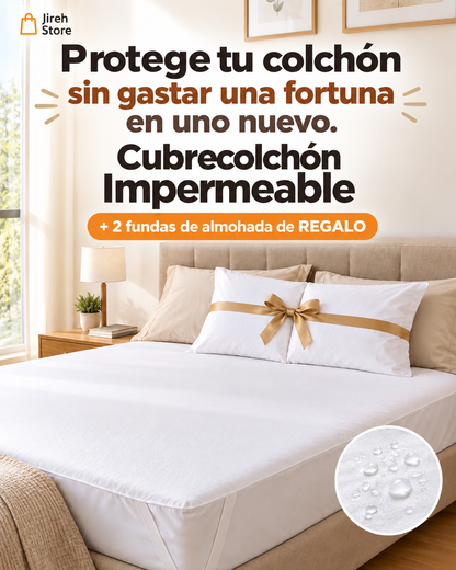 ✅ Cubrecolchón Impermeable y Lavable con Elástico ✨